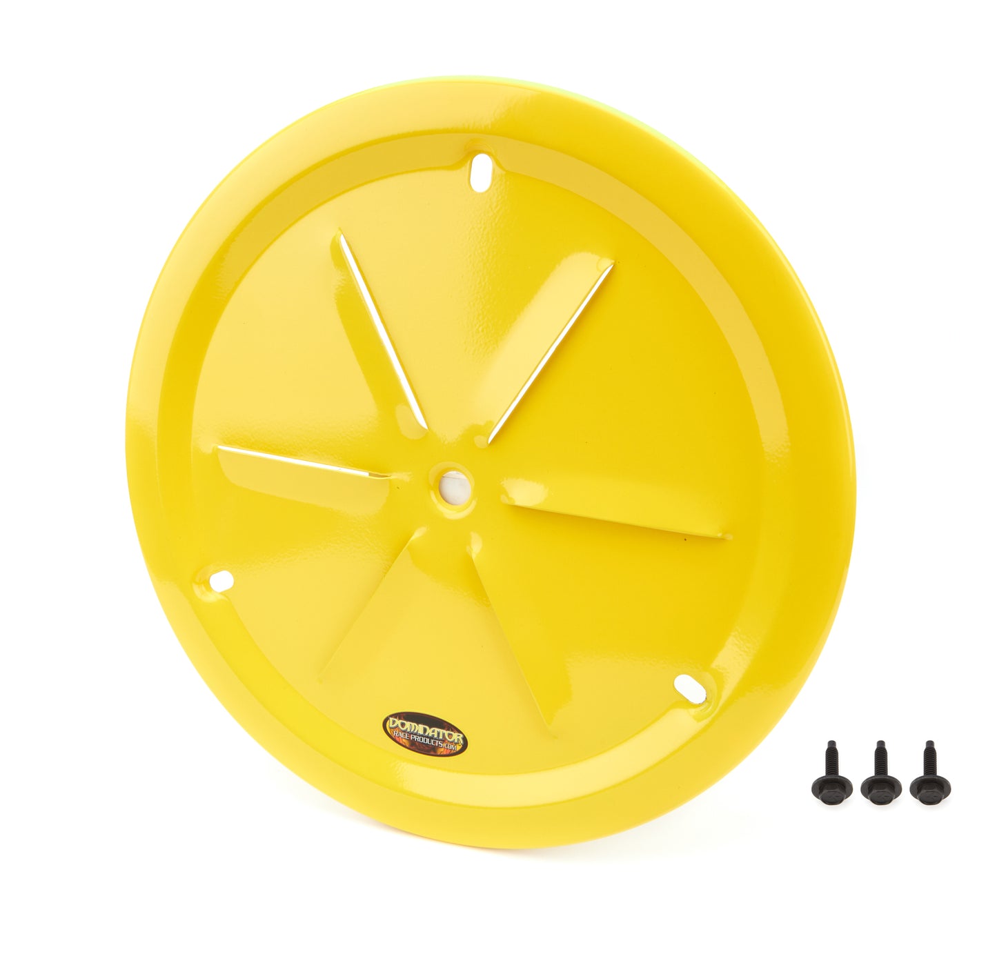 Dominator Race Products  Wheel Cover Louver Vent Alum Bolt 15in Yellow 1031-B-YE