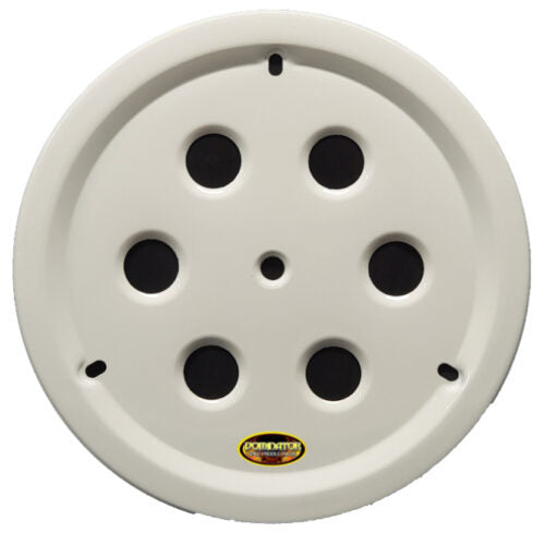 Dominator Race Products  Wheel Cover Hole Vent Alum Bolt 15in White 1032-B-WH