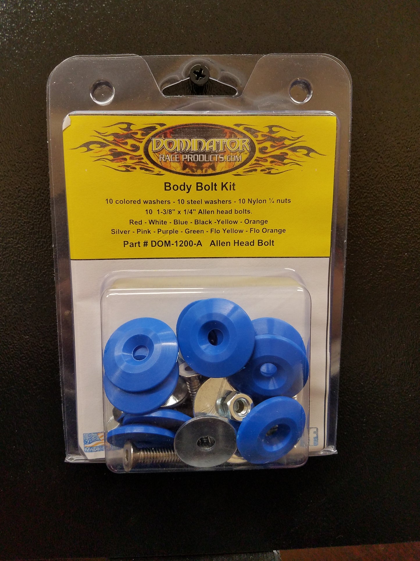 Dominator Race Products  Body Bolt Kit Blue Allen Head 1200-A-BL