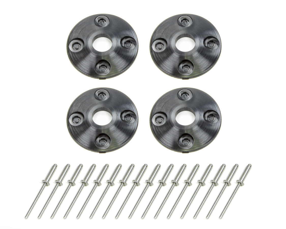 Dominator Race Products  Scuff Plate Plastic 4pk Black 1202-BK