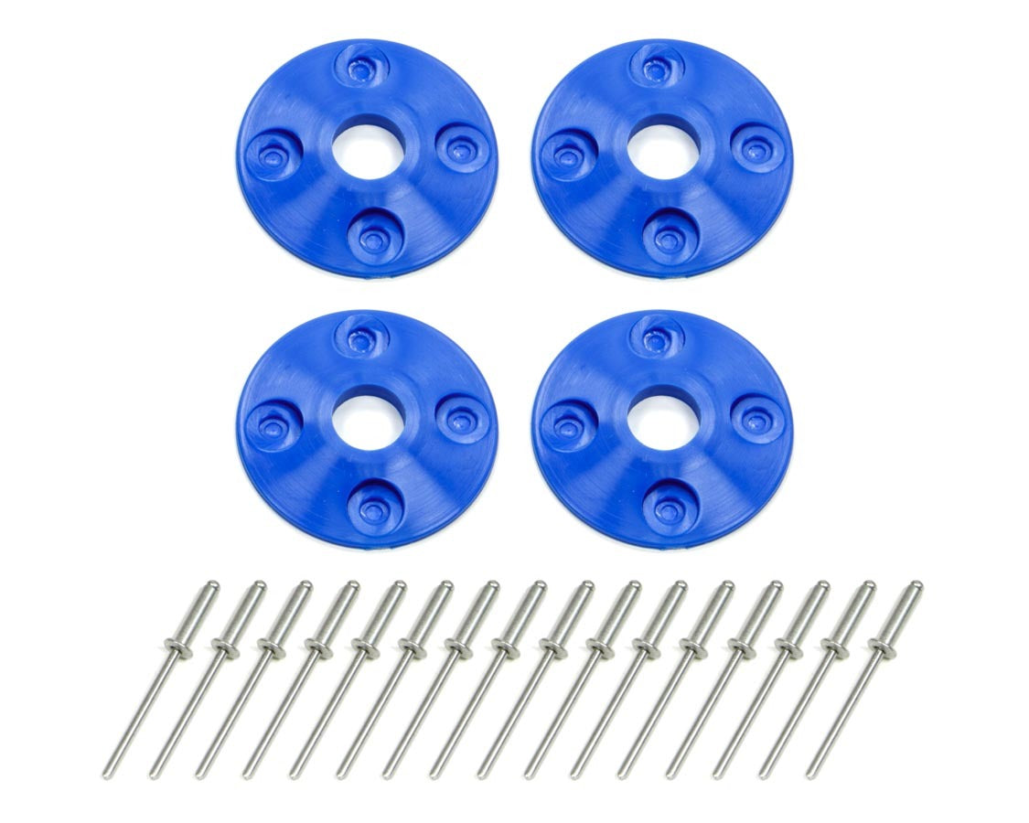 Dominator Race Products  Scuff Plate Plastic 4pk Blue 1202-BL