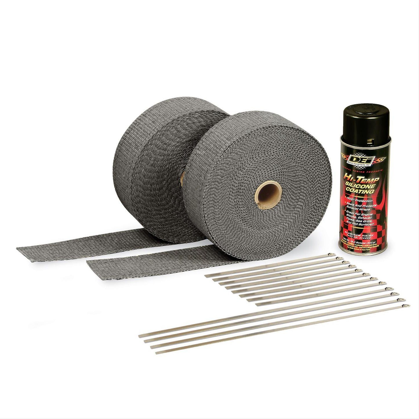 Design Engineering 2in Exhaust Wrap Kit Blk w/Blk Silicone Coating MPN DSN10110