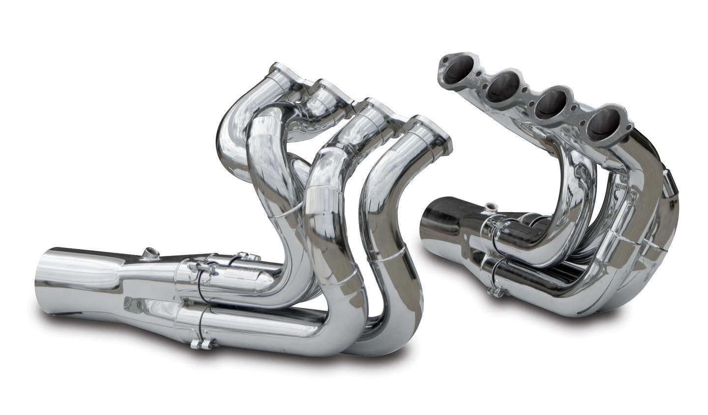 Dynatech  BBC PS/Dragster Downswep Chrome w/Collector 750-96410