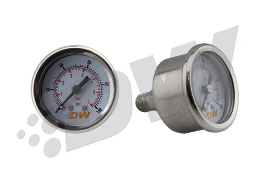 Deatschwerks Fuel Pressure Gauge 0-100 psi 1.5in Dia. MPN DWK6-01-G