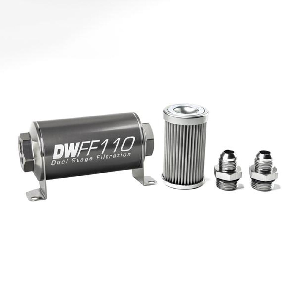 Deatschwerks  In-line Fuel Filter Kit 8an 10-Micron 8-03-110-010K-8