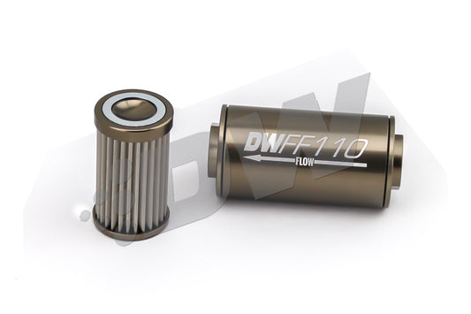 Deatschwerks Fuel Filter 8an Female ORB Ports 110mm Length MPN DWK8-03-110-010K