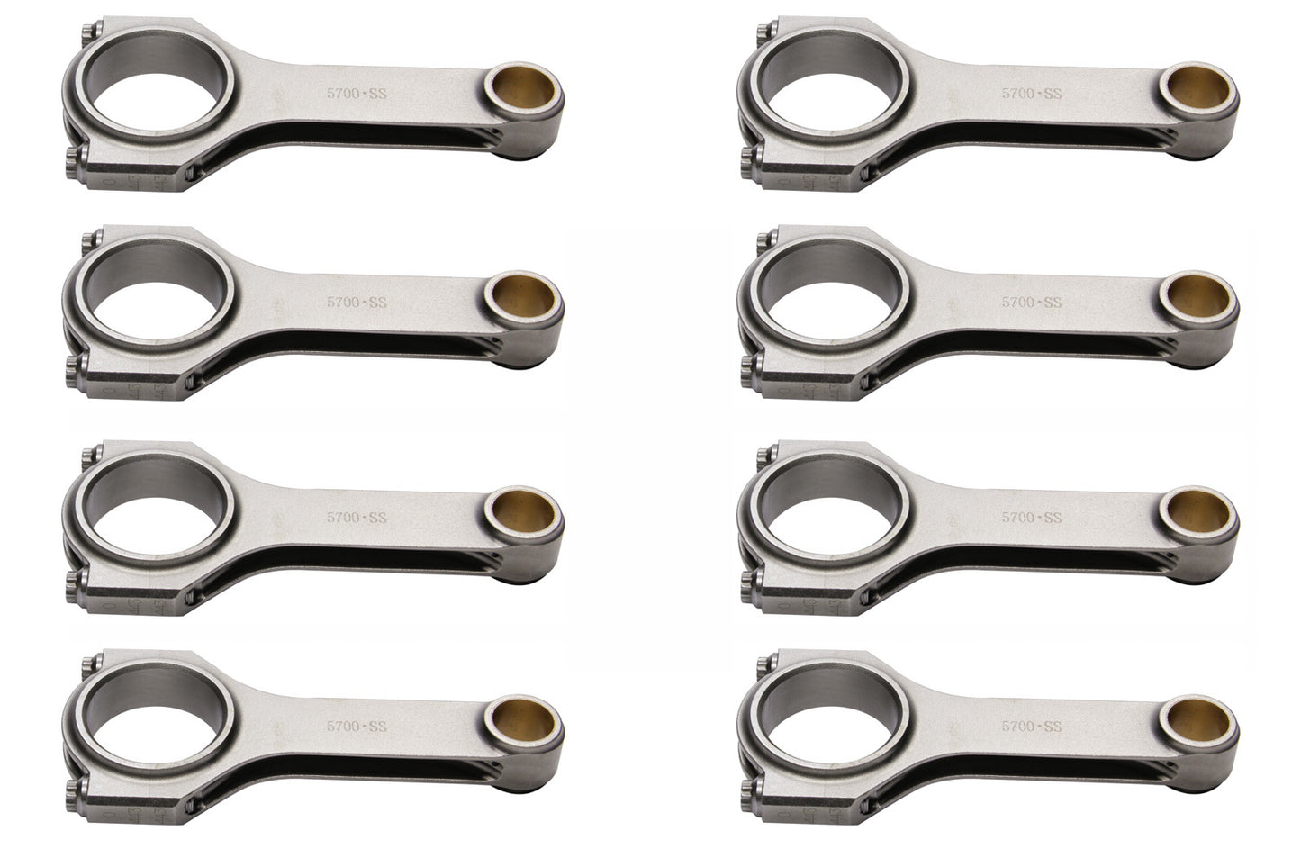 Eagle SBC 4340 Forged H-Beam Rods 5.700 MPN EAGCRS5700S3D For Chevy