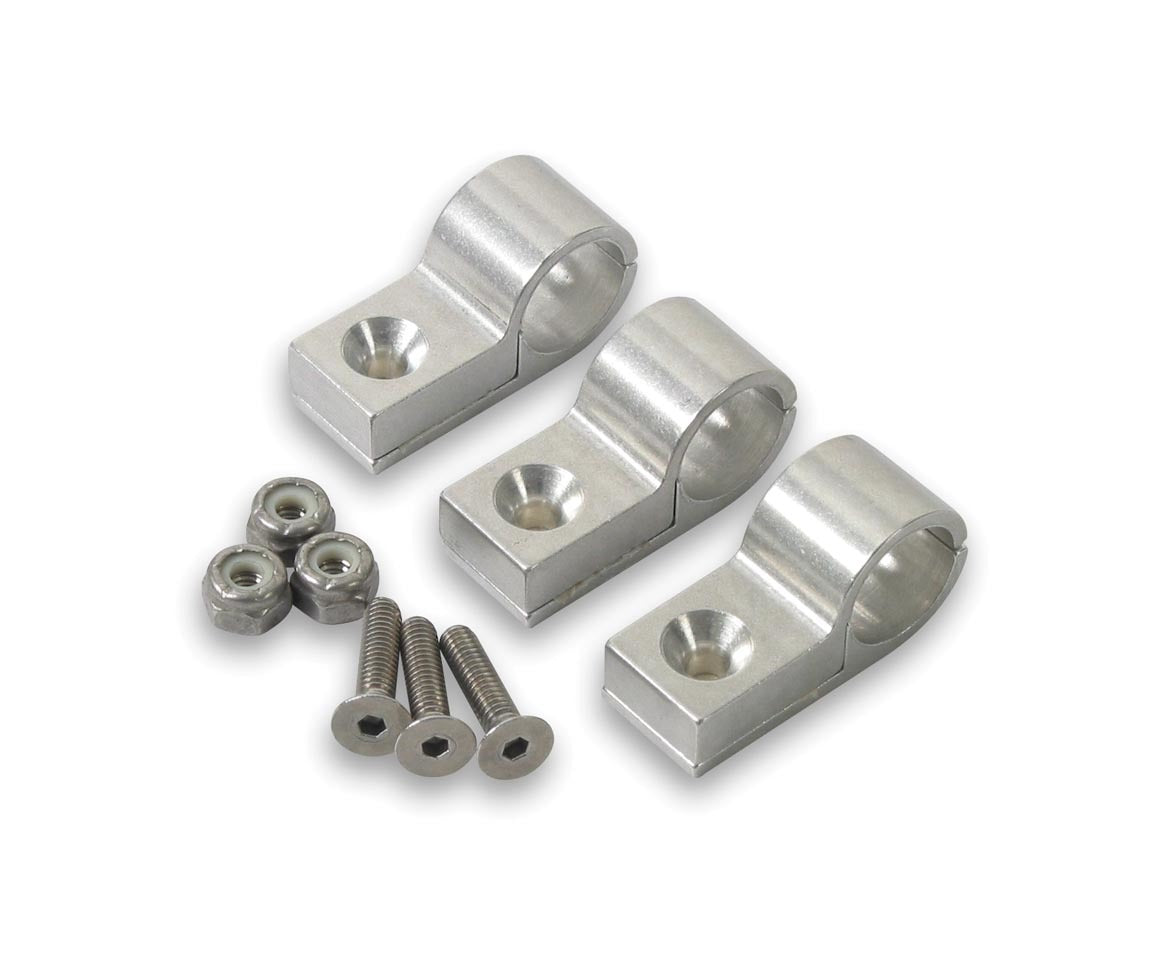 Earls 1/4in Polished Alum Line Clamps (6pk) MPN EAR170204ERL