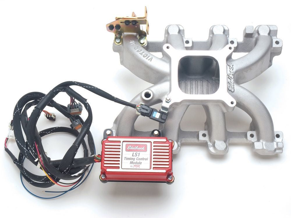 Edelbrock SBC Victor Jr. Manifold - LS1- 4150 Flange MPN EDE2908 For GM LS-Series