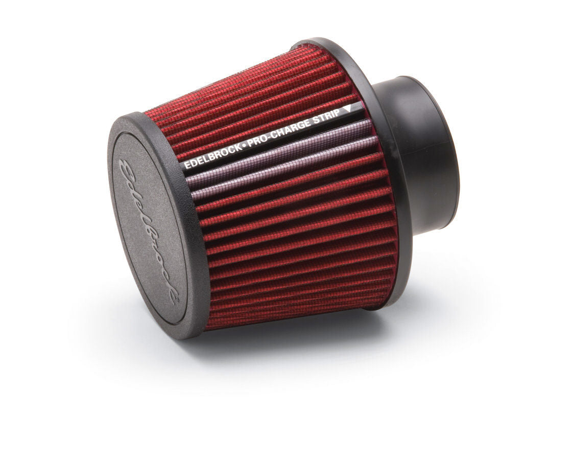 Edelbrock  Pro-Flo Air Filter Cone 6-1/2 Tall Red/Chrome 43651