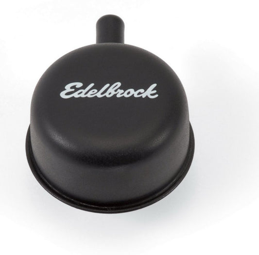 Edelbrock  Round Cap w/Nipple Black  4413