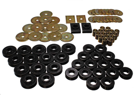 Energy Suspension 55-57 Chevy Body Mounts Black (2 Door Hard Top) MPN ENE3-4120G For Chevy Fullsize 1955-57