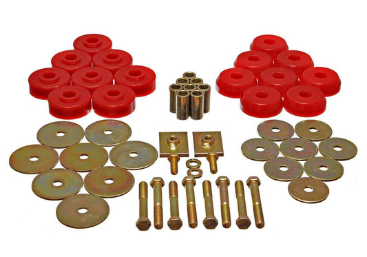 Energy Suspension BODY MOUNT SET EXC. CCON VERTIBLE MPN ENE3-4166R For GM B-Body 1959-64