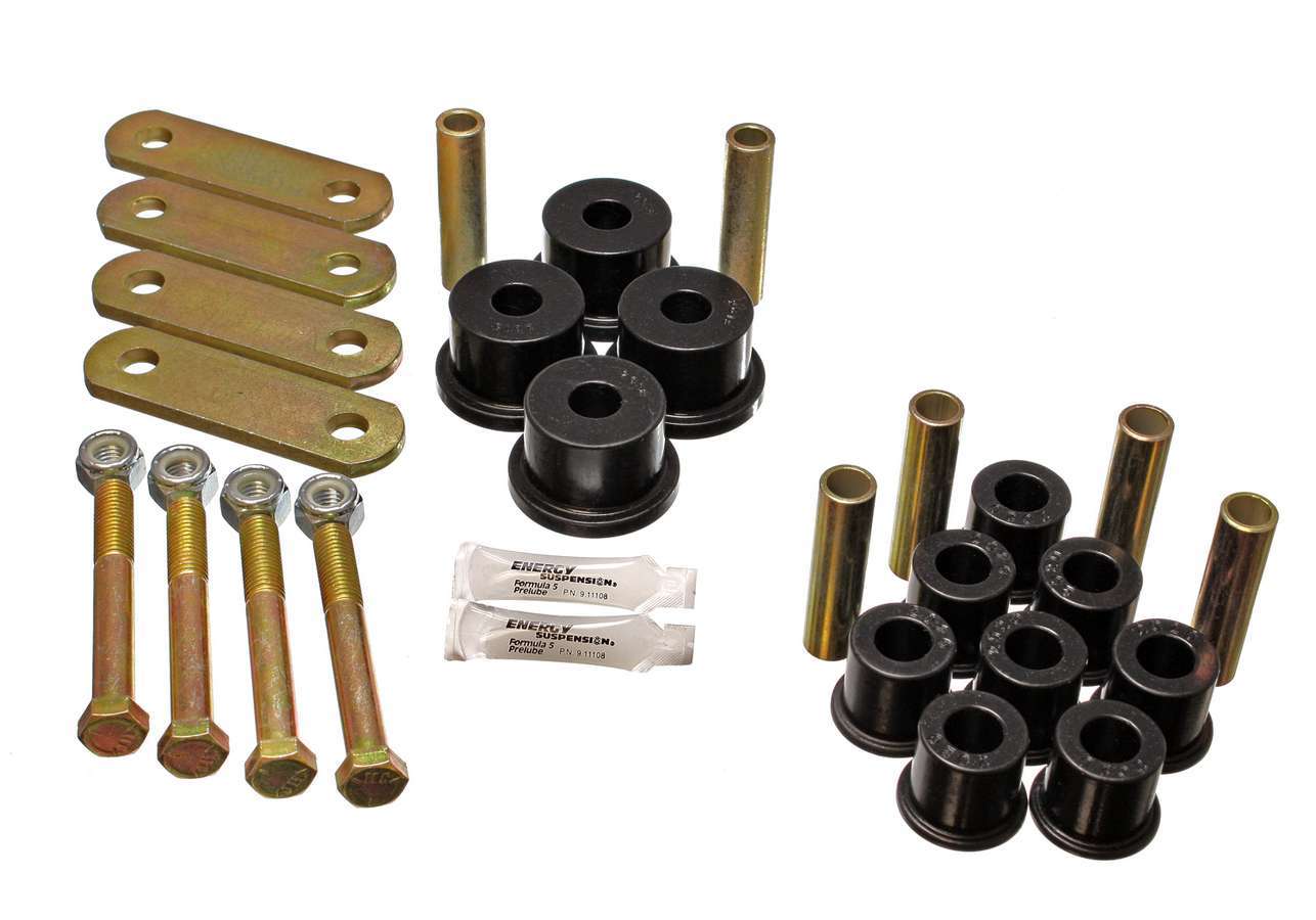 Energy Suspension 64-73 Mustang Complete Spring & Shackle Set Bla MPN ENE4-2135G For Ford Mustang 1964-73