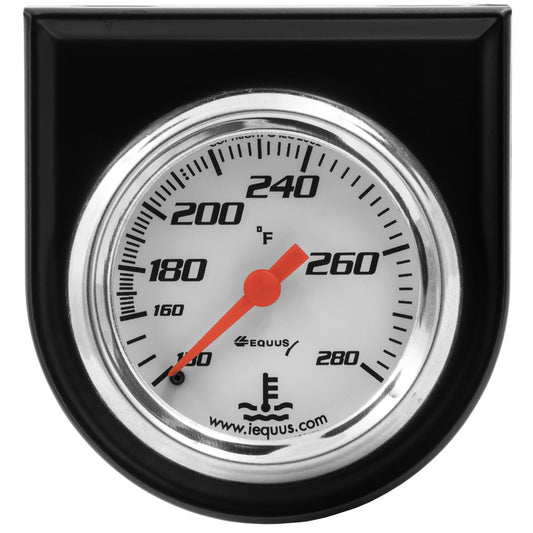 Equus  2.0 Dia Water Temp Gauge w/Black Panel E5242