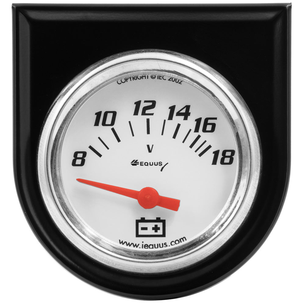 Equus  2.0 Dia Voltmeter Gauge w/Black Panel E5268