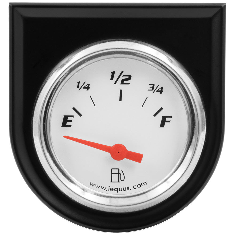 Equus 2.0 Dia Fuel Level Gauge w/Black Panel MPN EQUE5362