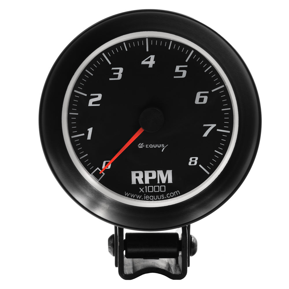 Equus  3-3/8 Dia Tachometer 8000 RPM Black Dial E6068