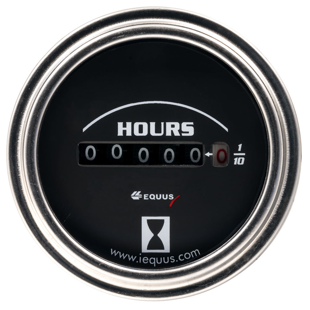Equus  2.0 Dia Hourmeter Gauge Chrome E7210