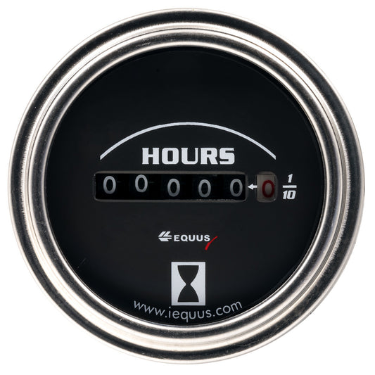 Equus  2.0 Dia Hourmeter Gauge Chrome E7210