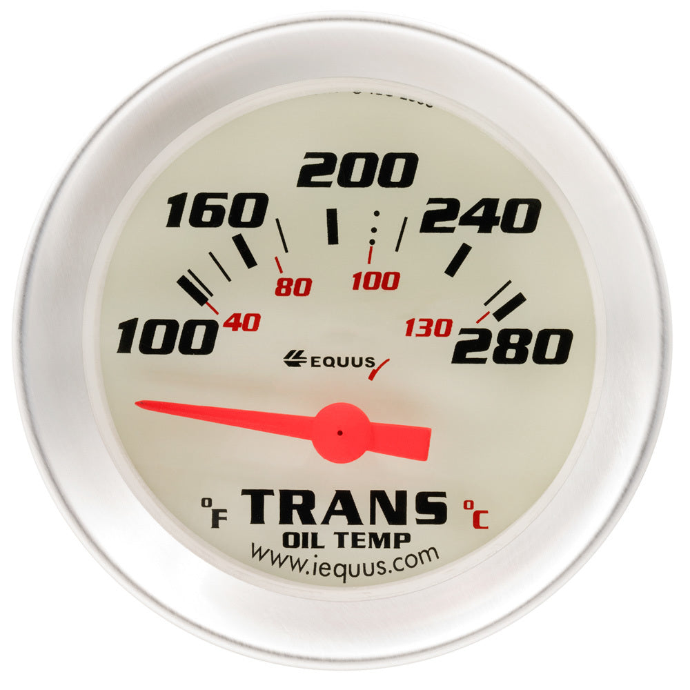 Equus  2.0 Dia Trans Temp Gauge Silver  100-280 E8241