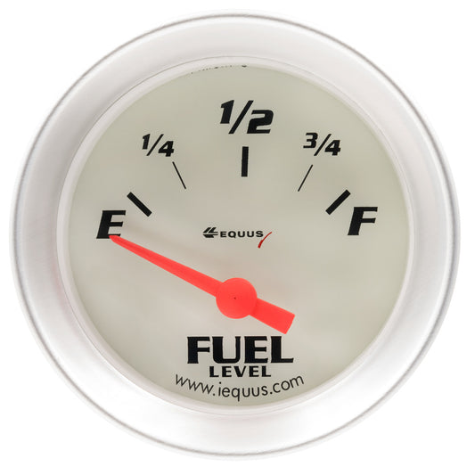 Equus 2.0 Dia Fuel Level Gauge Silver MPN EQUE8363