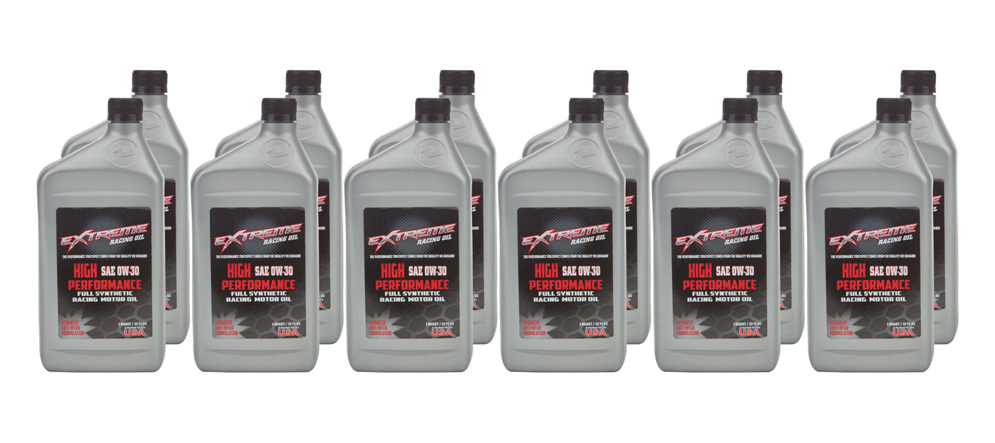 Extreme Racing Oil  0W30 Full Synthetic 12 x 1 Quart  EROHP0W30C