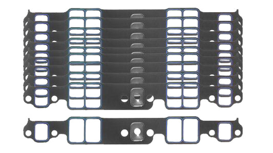 Fel-Pro SBC Intake Gaskets 10pk Stock Port 1.23 x 1.99 MPN FEL1256B For Chevy