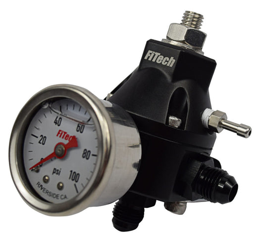 Fitech Fuel Injection  Regulator Go Fuel Tight Fit  w/ Pressure Gauge 54001