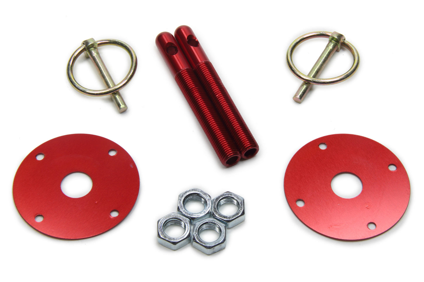 Fivestar  Hood Pin Kit  3/8in Alum Red 2-pack 10001-34033-R