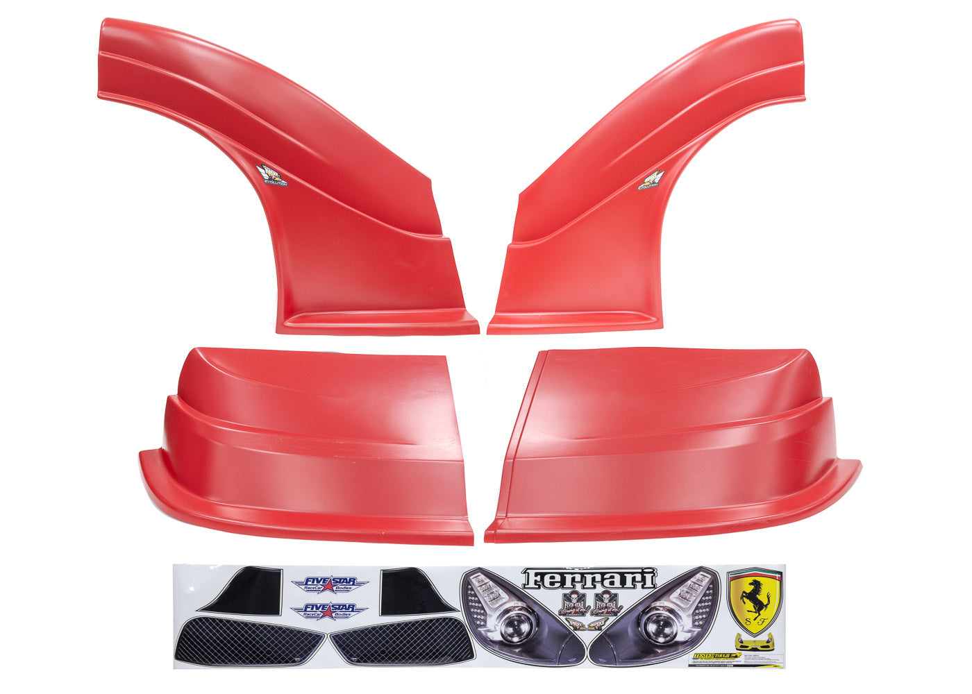 Fivestar MD3 Evolution DLM Combo Ferrari Red MPN FIV32913-43554-R Dirt Late Model