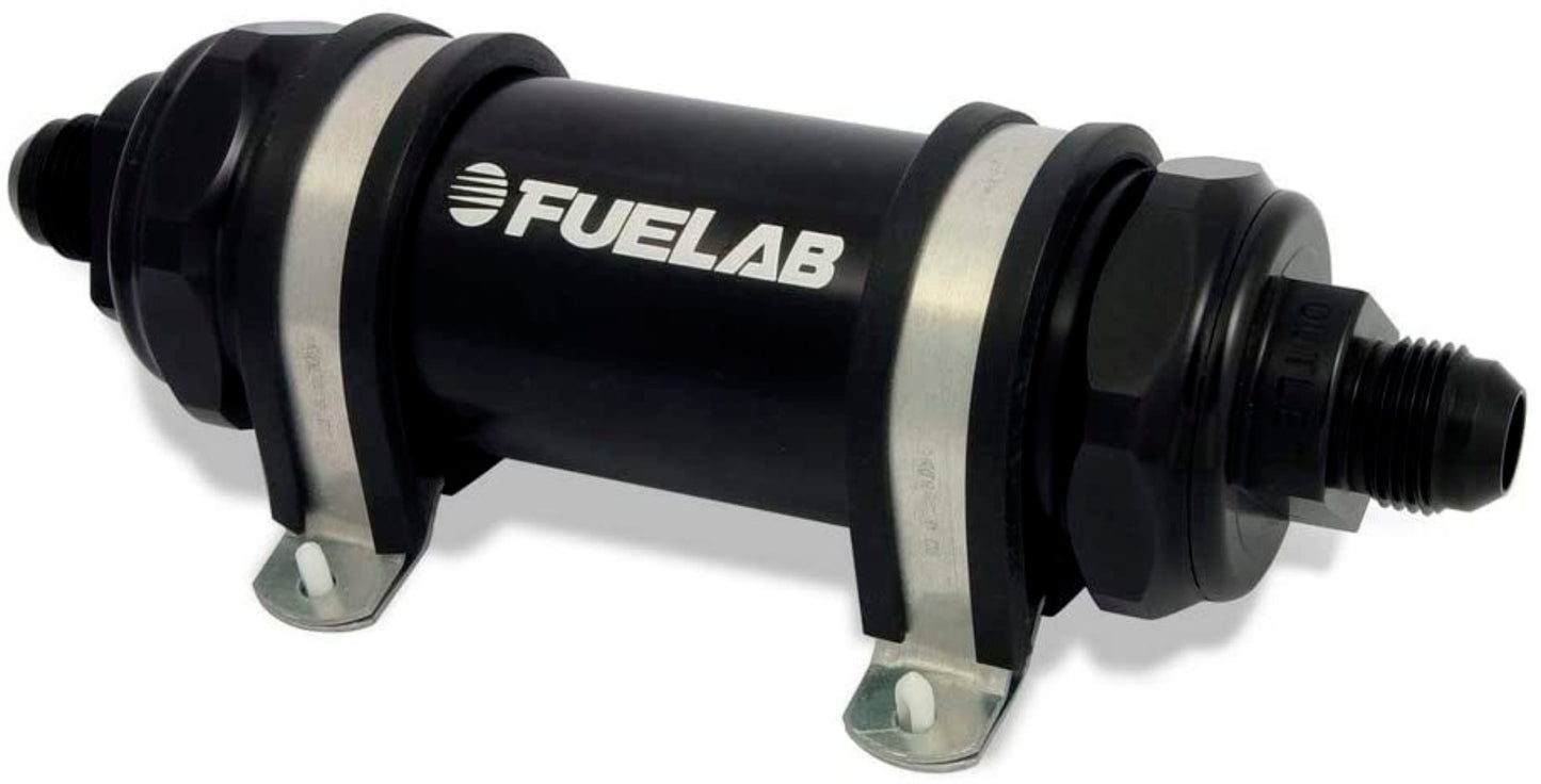 Fuelab Fuel Systems  Fuel Filter In-Line 5in 40 Micron Stainless 6AN 82811-1