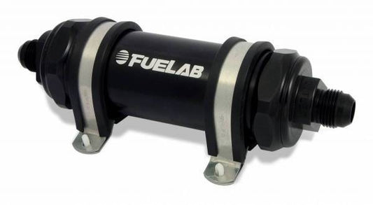 Fuelab Fuel Systems  Fuel Filter In-Line 5in 40 Micron Stainless 8an 82812-1