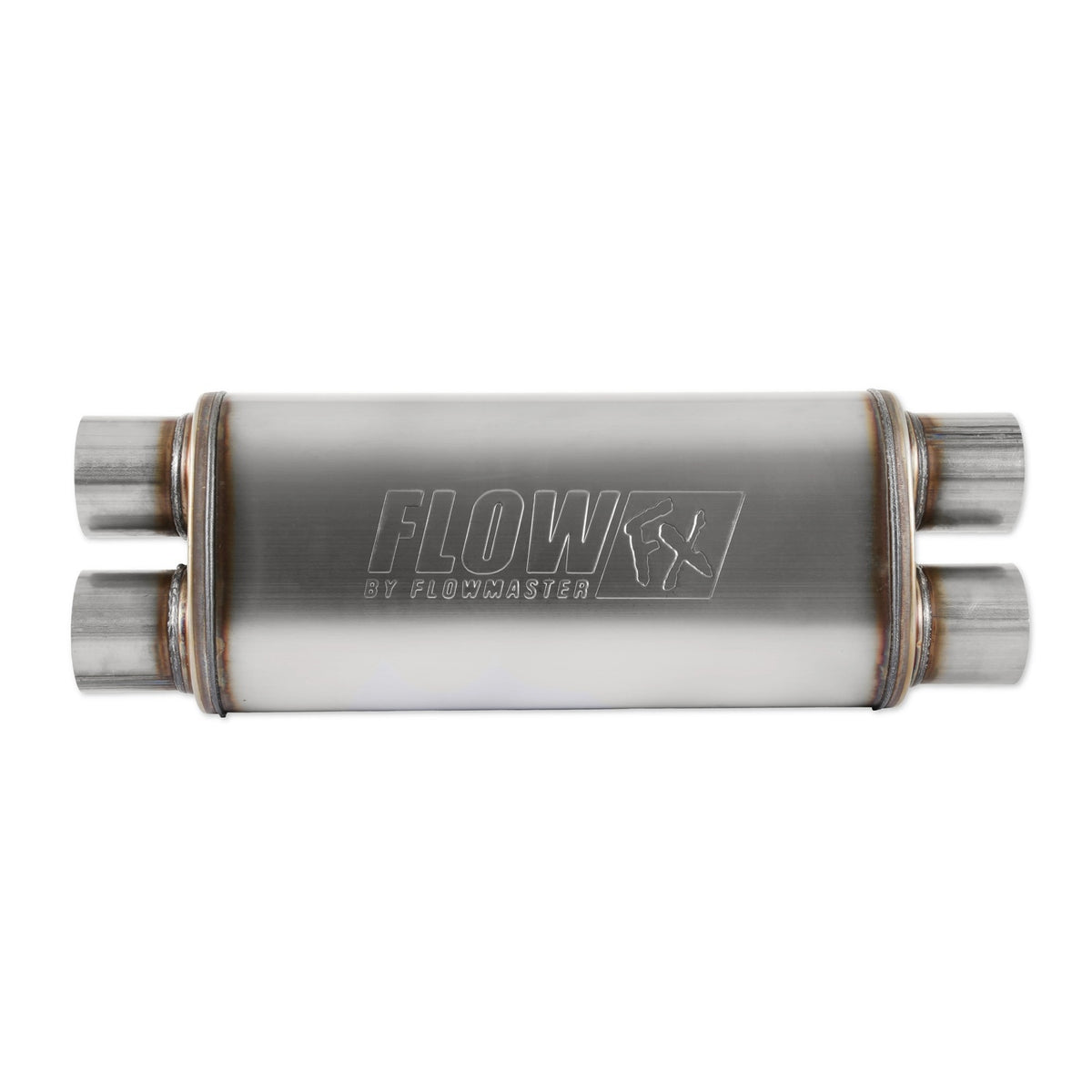 Flowmaster Muffler 3-1/2 Inlet 2-1/ 2 Dual Outlet MPN FLO72469 For Universal use