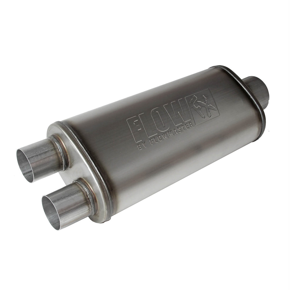 Flowmaster FlowFXMuffler 3.5in Cntr In / 2.5in Dual Out MPN FLO72587 For Universal use
