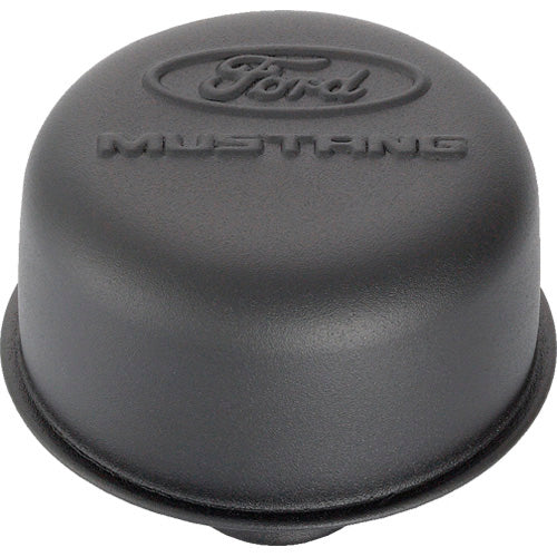 Ford  Black Steel Breather W/Ford Mustang Logo 302-221