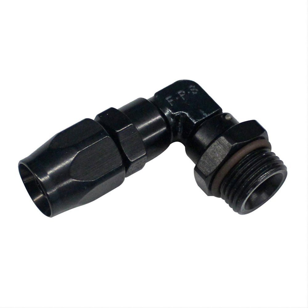 Fragola  12an ORB Male 90-Deg to 12an Hose Fitting Black 189012-BL