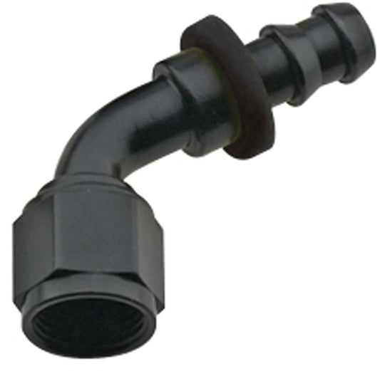 Fragola  Hose Fitting #6 60 Deg Push Lock Black 206006-BL