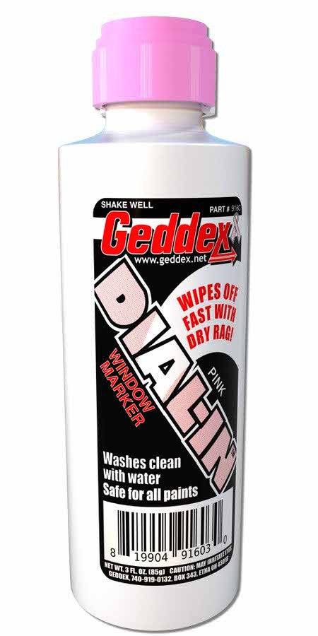 Geddex  Dial-In Window Marker Pink 3oz Bottle 916C