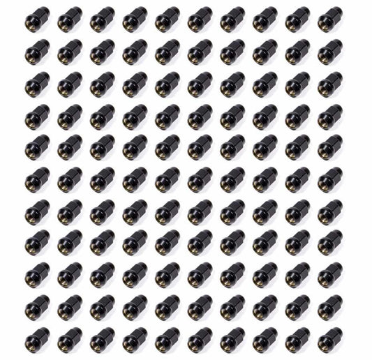 Gorilla  100 Lugnuts 1/2 Acorn Bulge 3/4in Hex Black 41188BC