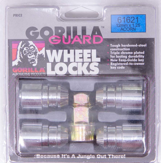 Gorilla  Wheel Locks 12mmx1.25 Acorn 4pk 61621