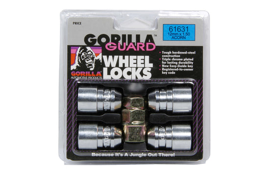 Gorilla   4 Gorilla Guard Locks Acorn 12mm x 1.50  GOR61631