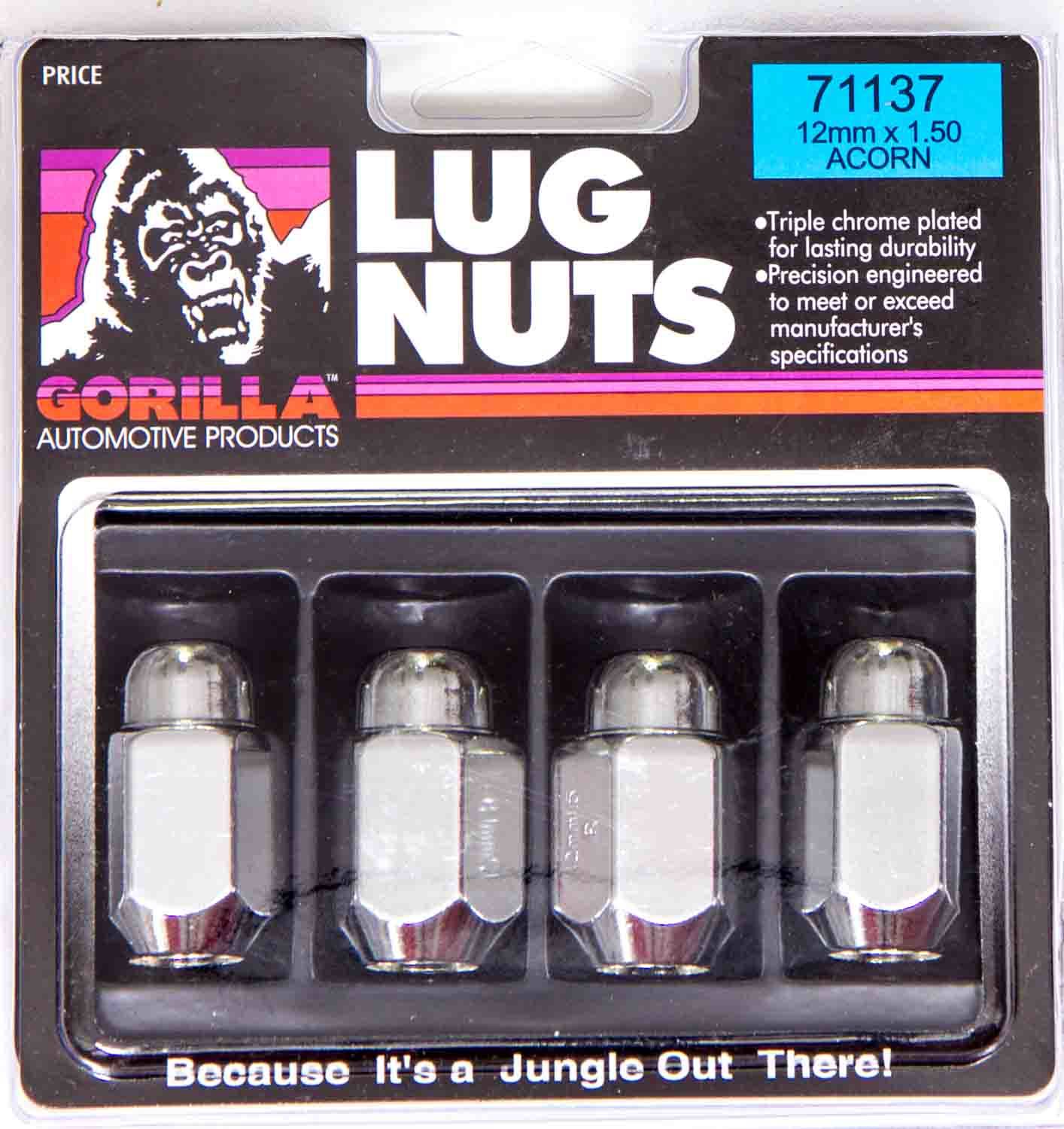 Gorilla  100 Lugnuts 7/16 Acorn 13/16 Hex 71178