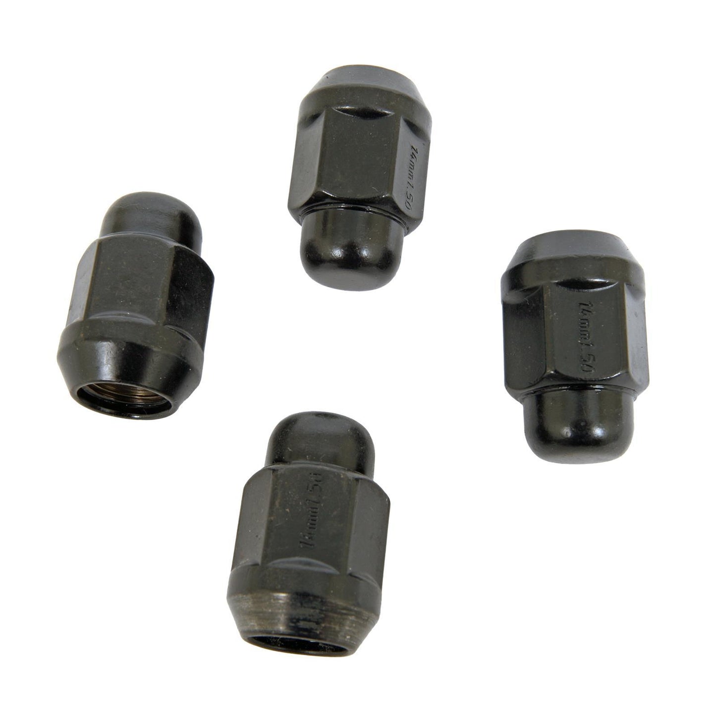 Gorilla  4 Lugnuts Acorn Bulge 14 x 1.5mm Black 91147BCB