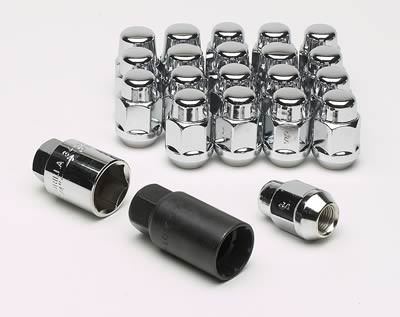 Gorilla  Lug Nut and Lock System 1/2in Acorn Bulge Chrome 91783