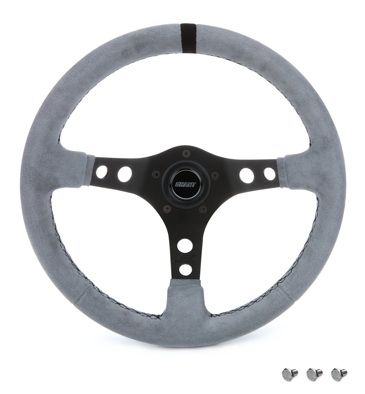 Grant  Ultrasuede Steering Wheel Race Gray 8514