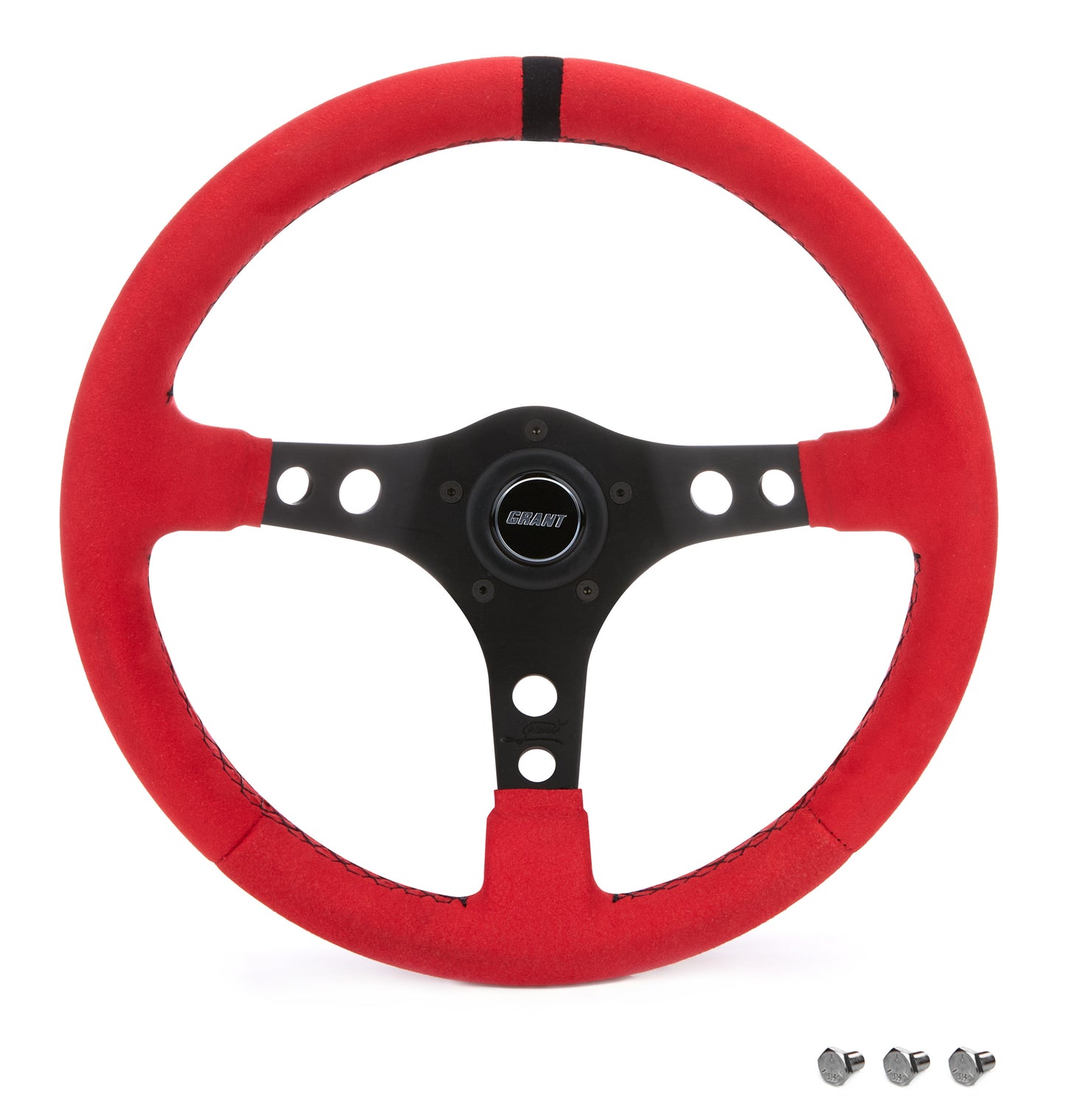 Grant  Ultrasuede Steering Wheel Race Red 8515