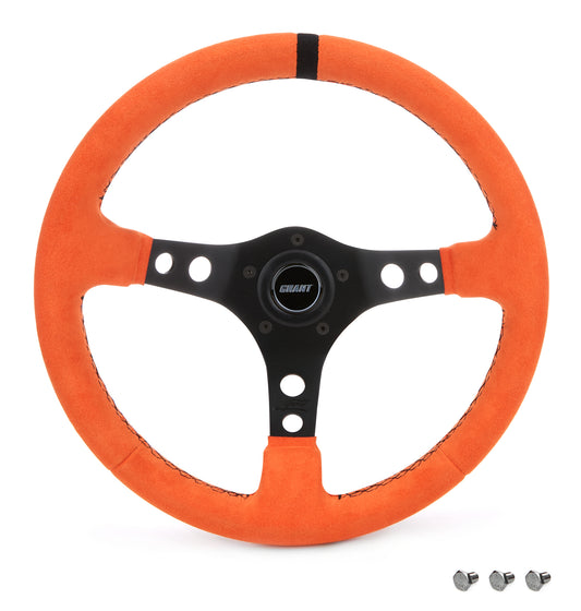 Grant  Ultrasuede Steering Wheel Race Orange 8519