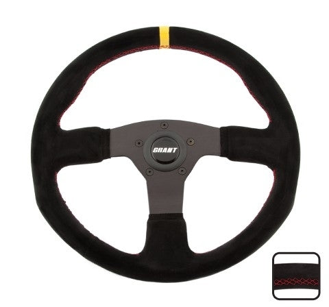 Grant  Suede Series Steering Wh eel 13.75 Dia. 1in Dish 8547