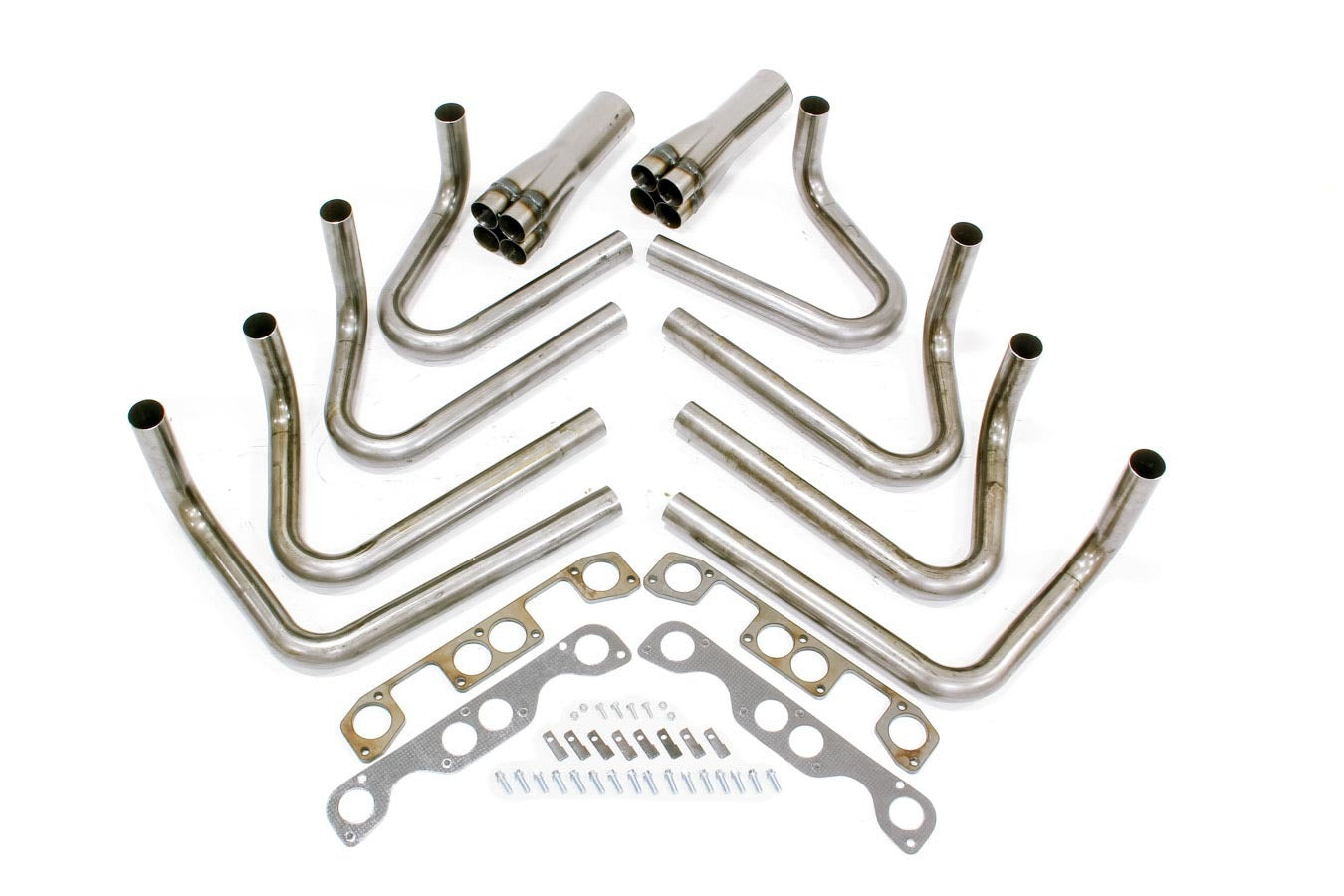 Hedman SBC Weld-Up Header Kit 2in Brodix Spread Port MPN HED65645 For Chevy